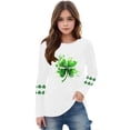 thumbnail image 3 of Blusas y camisas de manga larga con cuello redondo, moda del Día de San Patricio, blusa informal con estampado bonito de manga larga para niños y niñas., 3 of 5