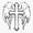 1pcs, variant on White Cross Angel Wings Sticker