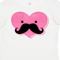 thumbnail image 4 of Inktastic Kawaii Mustache Heart Girls Toddler T-Shirt, 4 of 5