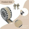thumbnail image 2 of 2 Rolls 12 Yards Buffalo Plaid Ribbons Burlap Wired Edge Plaid Ribbons 1.5 Inch Wide Check Gingham Fabric Craft Ribbon for Gift Wrapping DIY Bows Decoration Home Party Decor, 2 of 4