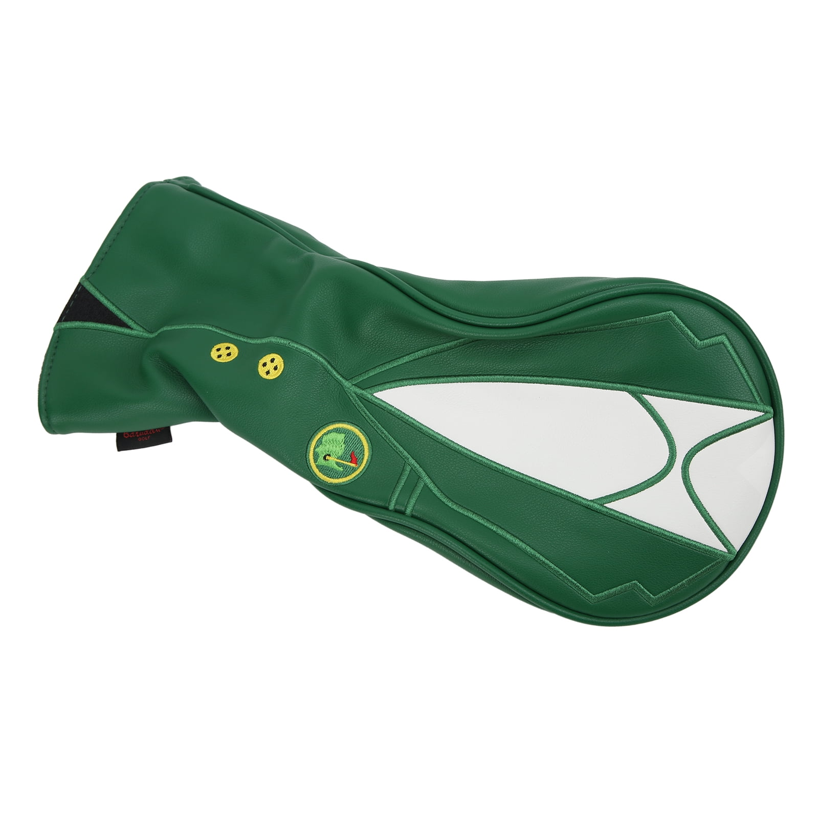 NFTIGB Golf Club Head Cover PU Leather Elastic Neckline Soft Thick Lining Rainproof Sunscreen Driver Headcover 1 Wood Masters Green Jacket Design 13 inches / 33 cm Length Protector Sleeve