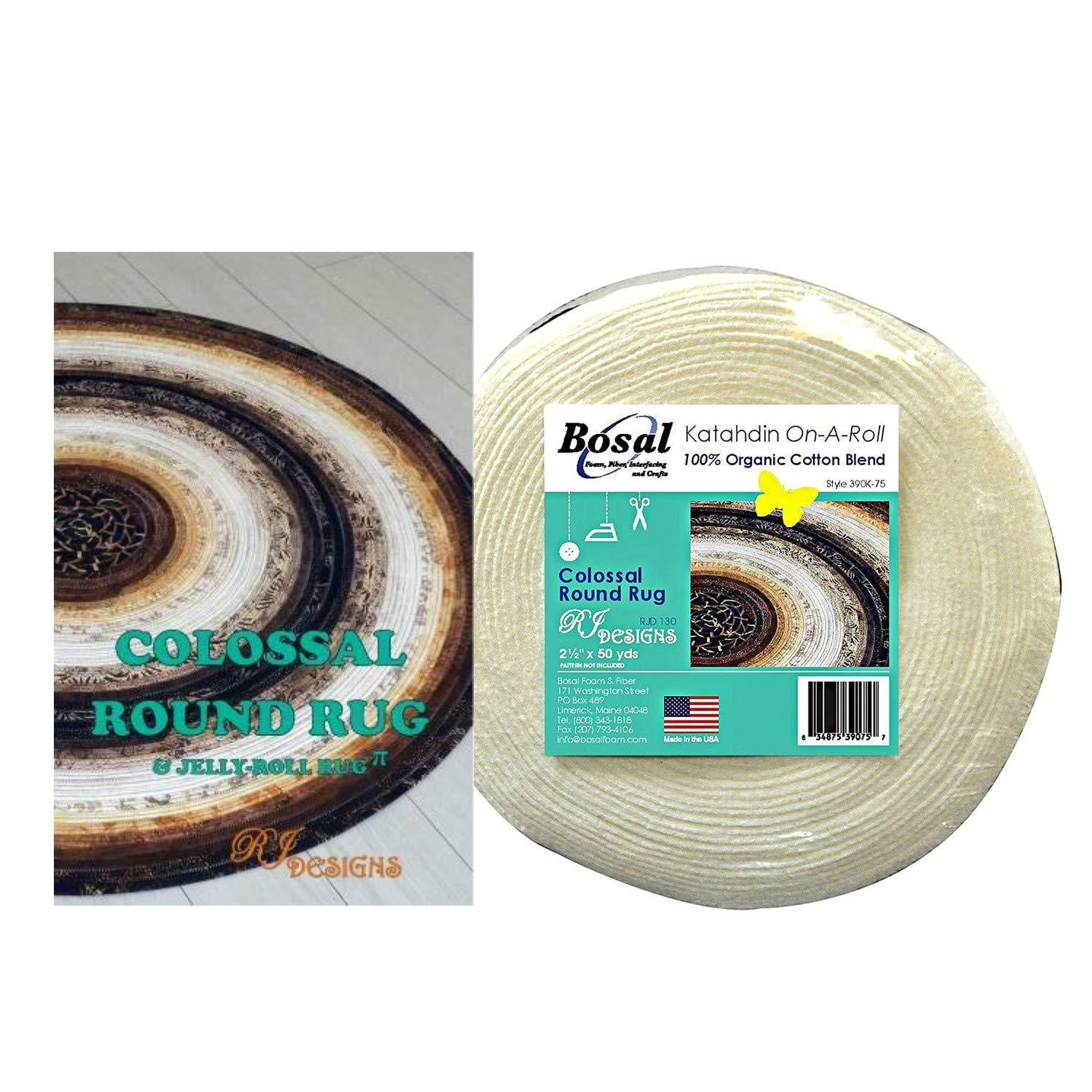Jelly Roll Rug Colossal Bundle, Including Ptrn & 1 50 Yd Roll of Bosal Batting