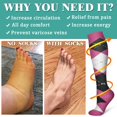 thumbnail image 2 of 3 Pairs Copper Compression Socks for Women & Men Circulation 15-20 mmhg - Better Blood Flow, Swelling, Best Support for Medical, Running, Nursing, 2 of 6