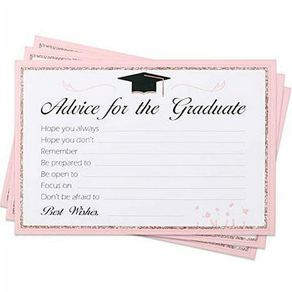 MALLMALL6 Graduation Advice Cards for Party Supplies, 50-Pack