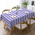 thumbnail image 2 of YFYANG Rectangular Polyester Table Cloth Purple Vintage Stripes Table Cover for Indoor Outdoor Kitchen Restaurant Table Decoration Tablecloths，54" X 72", 2 of 9