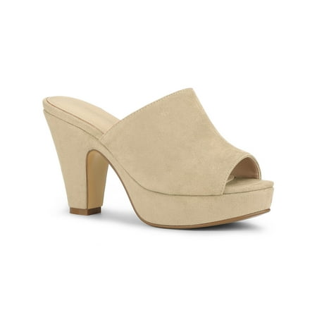 

Allegra K Women s Platform Sandals Open Toe Block Heels Slides Sandals