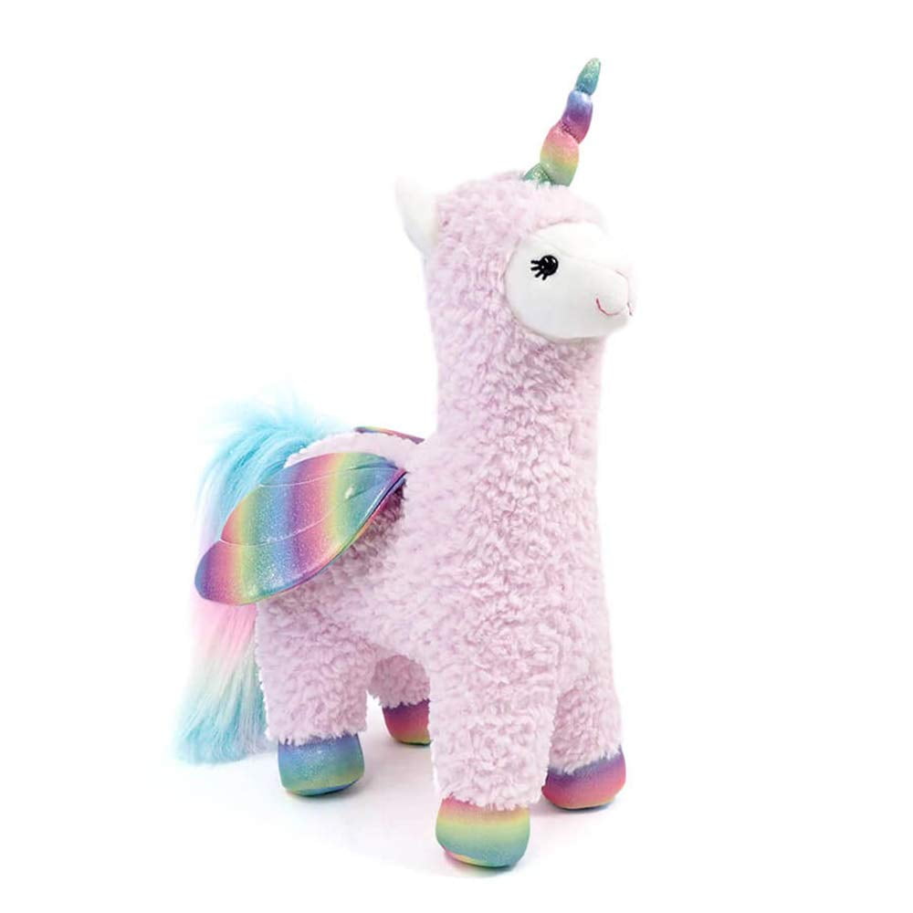 Kellytoy Plush Llamacorn Llama Unicorn w/Wings Rainbow Stuffed Animal Toy 7"NWT 
