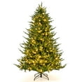 thumbnail image 1 of Costway 6 FT Pre-Lit Artificial Christmas Tree Hinged 788 Branch Tips & 280 LED Lights, 1 of 10