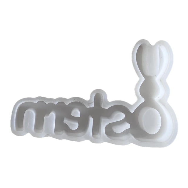 Naiovety Molde de silicona de Pascua de Gel de sílice, molde de fundición de conejo para manualidades de primavera, moldes de silicona de Artesanía