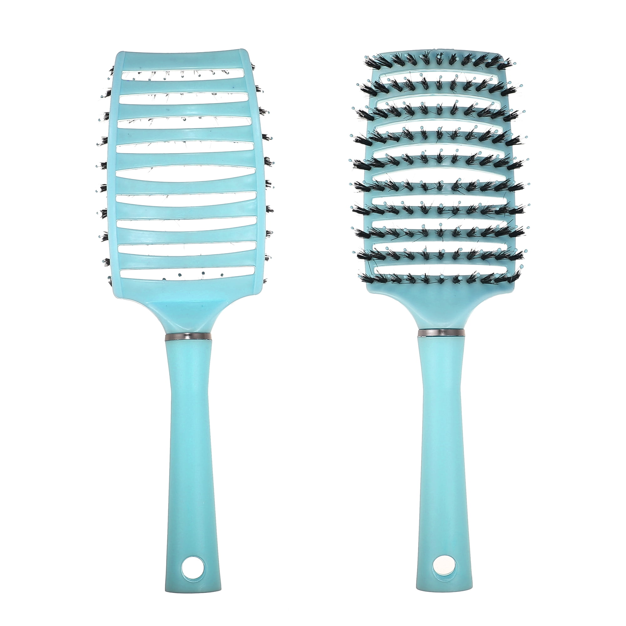 Unique Bargains 1Pc Vent Detangling Brush with Detangling Pins Hair Comb Blue