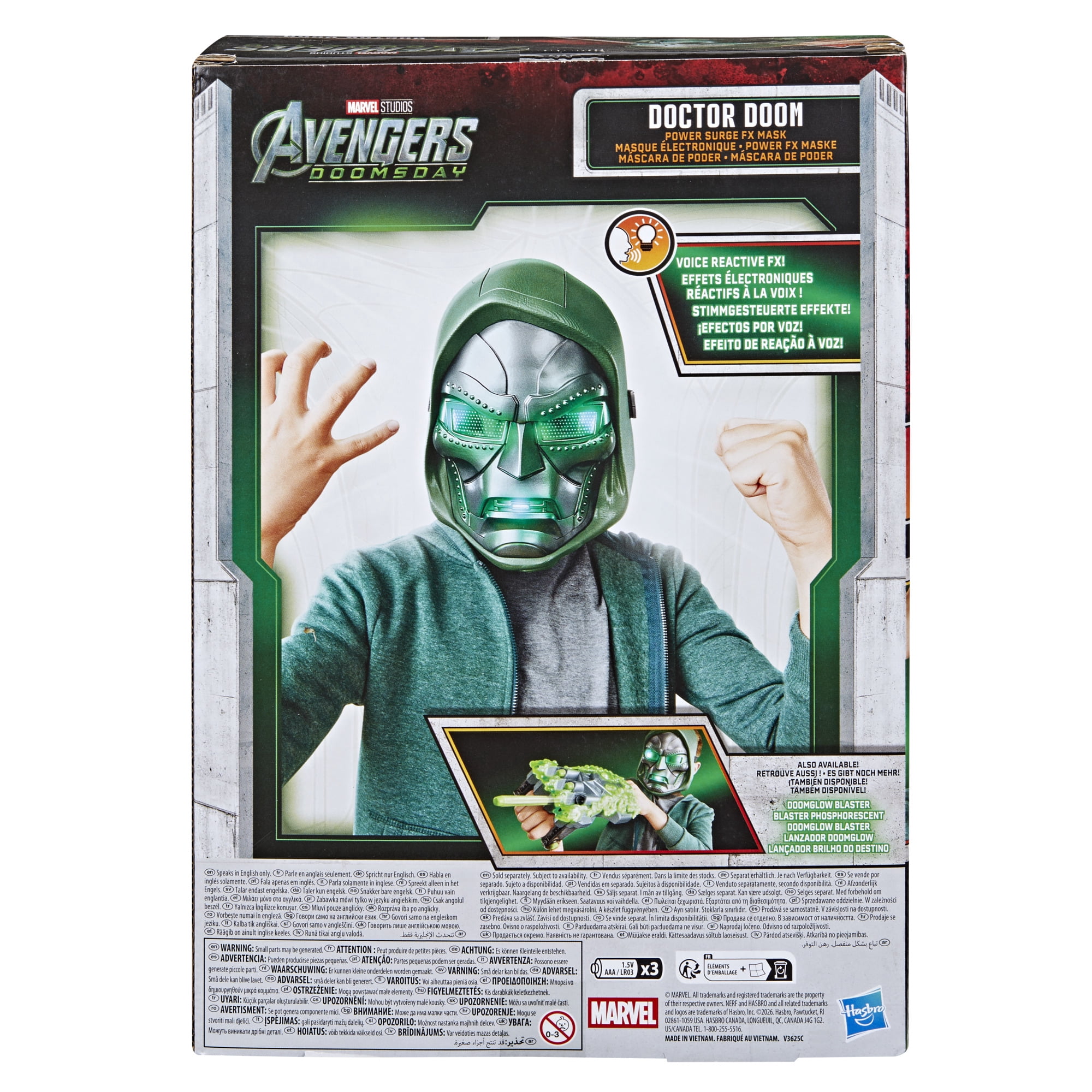 Marvel Studios' Avengers Doctor Doom Power Surge FX Mask for Ages 5 and up