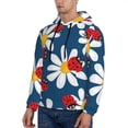 thumbnail image 3 of Lsque Daisies With Ladybugs Pattern Casual Men's Hoodie,Hooded Sweatshirt with Kangaroo Pocket,Pullover Hoodie-X-Large, 3 of 7