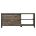 thumbnail image 6 of Rustic TV Stand, Farmhouse Modern TV Stand for TV's up to 65", Television Stand Media Console Cabinet for Living Room, Universal TV Stand with Storage Shelves, Farmhouse Decor, Gray, Q13354, 6 of 10