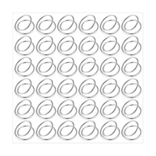 36Pcs Metal Spiral Napkin Ring Buckles Simple Napkin Rings for Weddings Reception Buffet Table Decor Silver