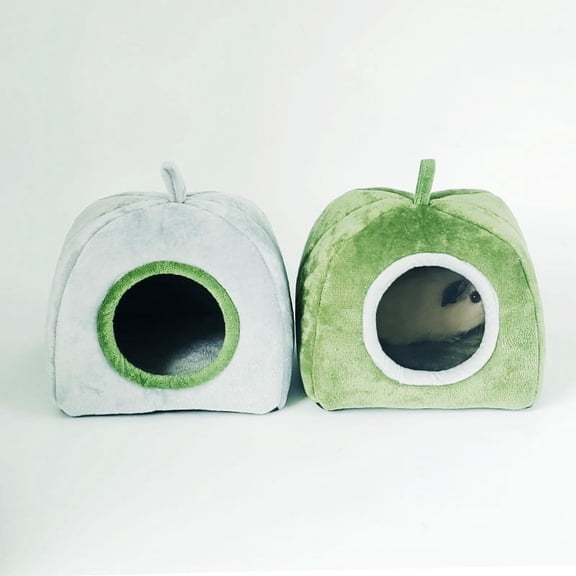 Xindingxi Hamster Nest Warm Cage Enclosed Guinea Pig Food Hamsters Bedding Grey