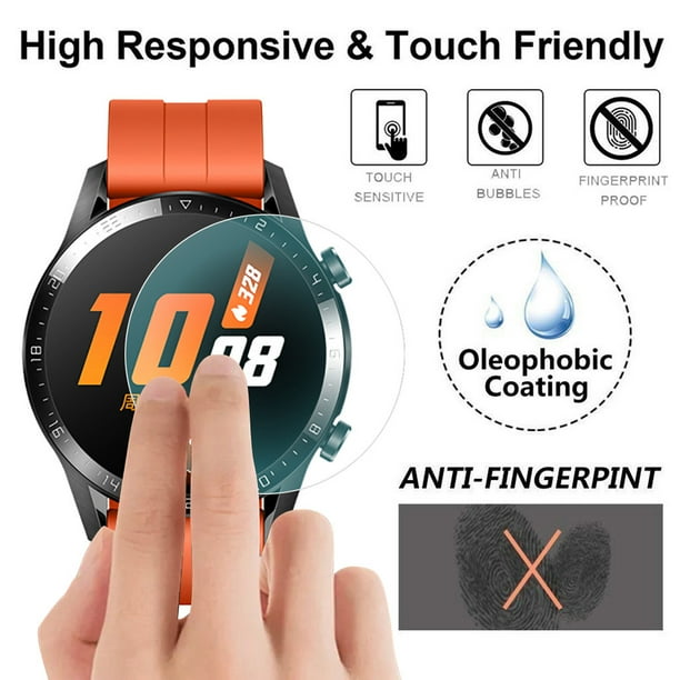 [2-Pack] for Huawei Watch GT2 46mm Screen Protector, Explosion-Proof Anti  Scratch Resistance Full Cover Clear Screen Protector Film for Huawei Watch