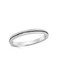 thumbnail image 4 of Simple Grooved Promise Wedding Ring .925 Sterling Silver Band Jewelry Female Male Unisex Size 8, 4 of 4