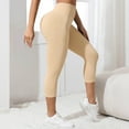 thumbnail image 5 of Gym Leggings for Women Lifting High Waist Seamless Yoga Pants Resistance Band Legging Cellumove 3D Compression Shaping Pants Beige, Size XL, 5 of 7