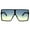 Black Green Yellow, variant on Oversize Shield Rectangular Robotic Futuristic Flat Top Mob Sunglasses Black Blue Pink