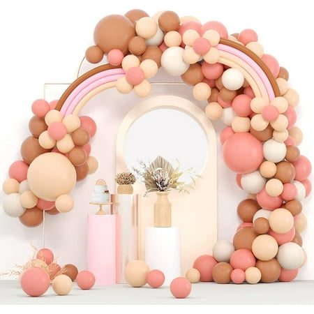 Boho Balloon Garland Blush Nude Dusty Pink Brown White Sand Long ...
