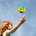 thumbnail image 5 of Bola De Agujero Juguete de pelota Bam de alto rebote, pelota con orificio colorida para niños, juguetes de playa al aire libre divertidos y suaves, 5 of 5
