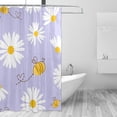 thumbnail image 2 of Coolnut Cute Floral Daisy Shower Curtain Bathroom Decor Watercolor Shower Curtain Sets Fabric Cloth Bathroom Curtains with Hooks 60x72 Inch, 2 of 6