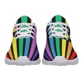thumbnail image 3 of Unisex Rainbow Sneakers, LGBT Shoes for Men Women Lightweight Breathable Running Shoes White Size 8, 3 of 7