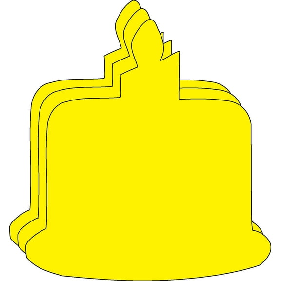 SHAPES ETC. Large Single Color Cut-Out - Birthday Cake