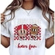 thumbnail image 1 of playera unisex para casco de fútbol y bola, playera con gráfico de dibujos animados, playera de fiesta "Hope both Teams Have Fun", 1 of 6