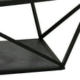 thumbnail image 2 of Faux Marble Coffee Table with Open Shelf and Metal Frame, Gray and Black, 2 of 5