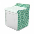 thumbnail image 2 of Boho Washer Cover, Oriental Pattern Japanese Ethnic Waves Scrolling Clouds Design Print, Decorative Accent for Laundromats, 29" x 28" x 40", Cream and Dark Seafoam, by Ambesonne, 2 of 3