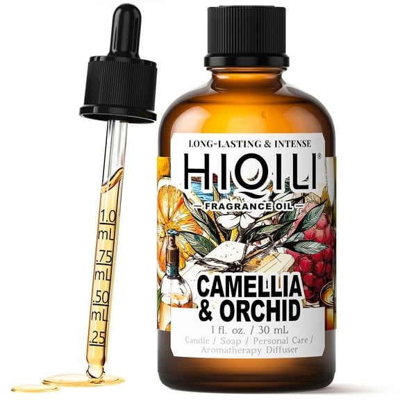 HIQILI Camellia & Orchid Fragrance Oil, 30mL Floral Oil for DIY Crafts Candles Perfume Diffusers