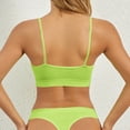 thumbnail image 5 of Women's Spaghetti Strap Sports Bra - Low Impact Racerback Yoga Top, Seamless Breathable Workout Crop Top for Gym & Casual Wear Fluorescent Green L, 5 of 5