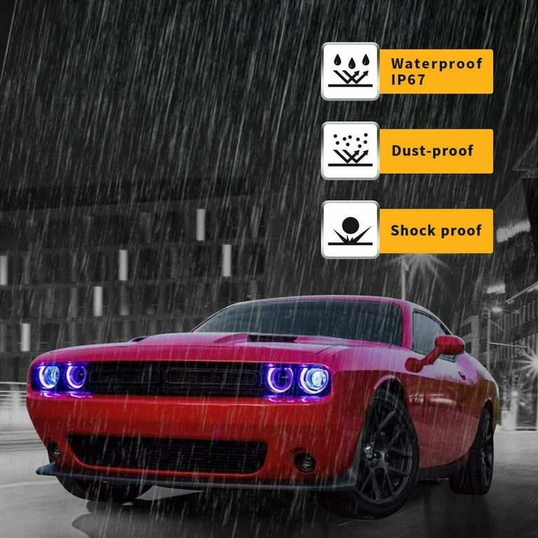 VLAND RGB LED Headlights for Dodge Challenger 2015-2021 DRL