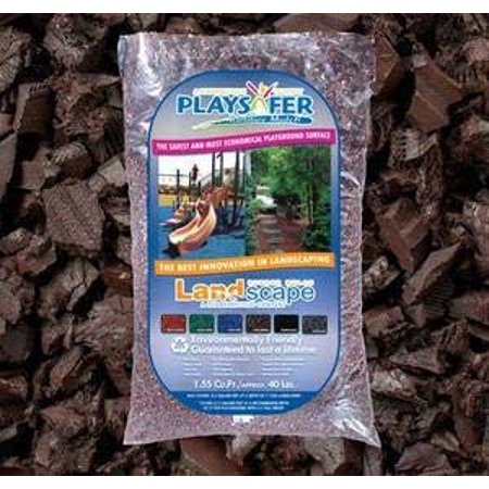 Playsafer Brown Rubber Mulch 77 Cu. Ft. - 2000 Lbs. Pallet - 50 Bags