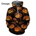 thumbnail image 3 of Sudadera con capucha con estampado 3D de calabaza y linterna para hombre y mujer, sudadera informal de manga larga para primavera y otoño, 3 of 5