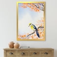 thumbnail image 3 of Beautiful Blue Bird Sitting On Flowering Branch II 24 in x 32 in Framed Painting Canvas Art Print, by Designart, 3 of 4