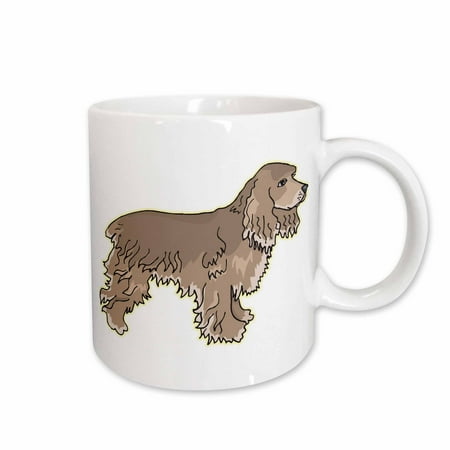 

3dRose Cute and Cuddly Canine Cocker Spaniel Ceramic Mug 11-ounce