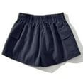 thumbnail image 7 of RYRJJ Cargo Shorts for Women with Pockets Elastic High Waist Lightweight Outdoor Shorts for Summer Casual Loose(Navy,S), 7 of 7