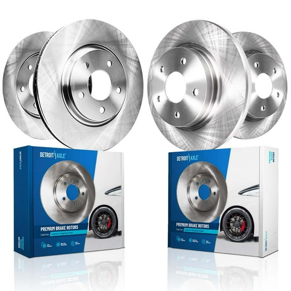 Detroit Axle - 10.24" inch Front and 10.47" inch Rear Disc Brake Rotors for Subaru Impreza Legacy