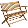 thumbnail image 6 of Inlife Garden Bench with Cushion 47.2" Solid Acacia Wood, 6 of 8