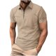 thumbnail image 2 of Ceisia Men's Slim Fit Short Sleeve Zip-Up Polo Shirt Turn-Down Collar Textured Fabric Spring Summer Shirt Gift, 2 of 7