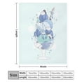 thumbnail image 2 of Pokemon Eevee Glaceon Throw Blanket Cute Flannel for Boys Girls Men Women, 2 of 7