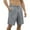 Gray, variant on QSAWXQZ Men's Linen Casual Beach Shorts Classic Summer Shorts with Buttons Elastic Waist Olive Green S
