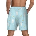 thumbnail image 4 of Balery Cute Bunny Mens Swim Trunks Swim Shorts for Men Quick Dry Inseam Beach Shorts with Compression Liner Pocket-Large, 4 of 9