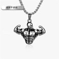thumbnail image 6 of HOOUN Men's Stainless Steel Fitness men Lucky Necklace Pendant Jewelry Wholesale Chain, 6 of 6