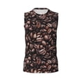 thumbnail image 6 of Lsque Coffee Bean Print Men's Cotton Blend Sleeveless Muscle Shirts (S-3XL)- Moisture Wicking, Odor Protection, UPF 30+,Small, 6 of 8