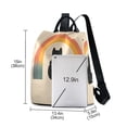 thumbnail image 3 of FORMRS Women's Travel Backpack Purse Anti-Theft Hidden Pockets Casual Shoulder Bag, Beige Cat Rainbow, 3 of 7