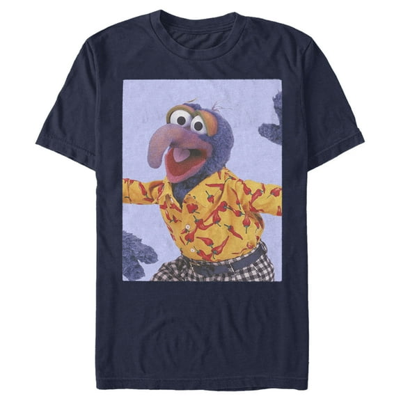 Men's The Muppets Gonzo Chili Peppers  Graphic Tee Navy Blue Small