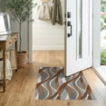 thumbnail image 2 of ODIKA 2'x3' Washable Throw Rug Minimalist Motion Livingroom Playroom Abstract Contemporary Wave Playful for Hallway, Study Room, Non-Slip Low Profile, Flatwoven, 2 of 7